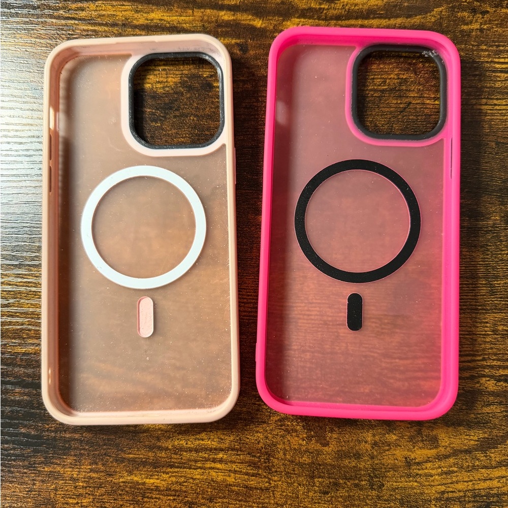 2 MOCCA for iPhone 13 Pro Max Case Magsafe 6.7" Hot Pink & Pink USED - Picture 2 of 6